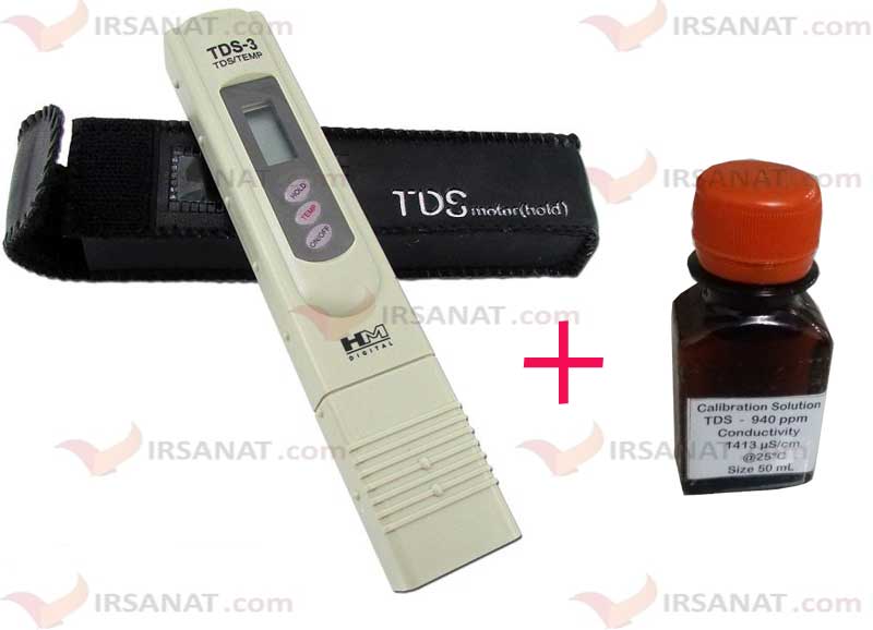 تی دی اس سنج مدل  hm  اصل همراه با محلول کالیبراسیون